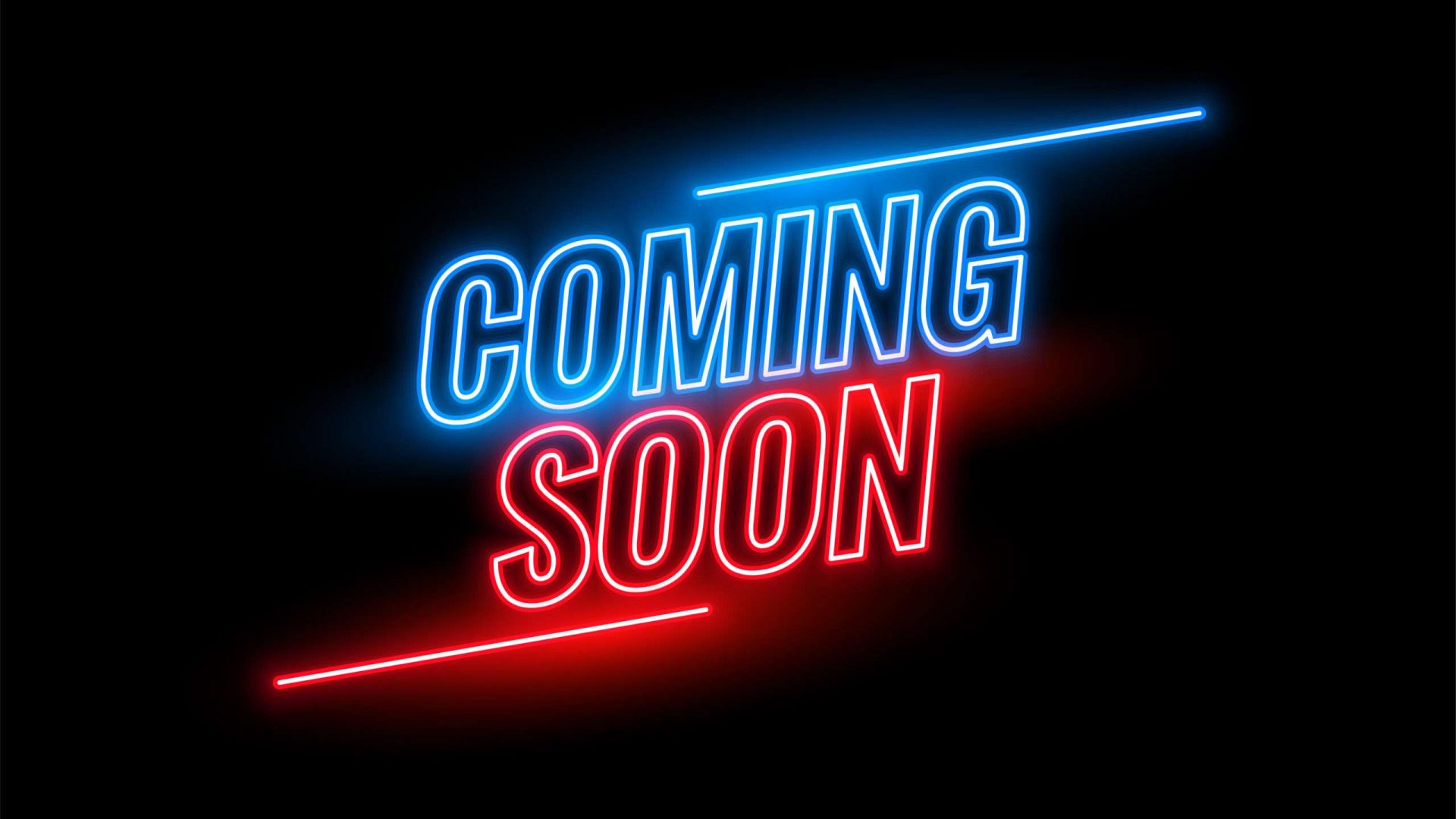 neon style coming soon glowing background design